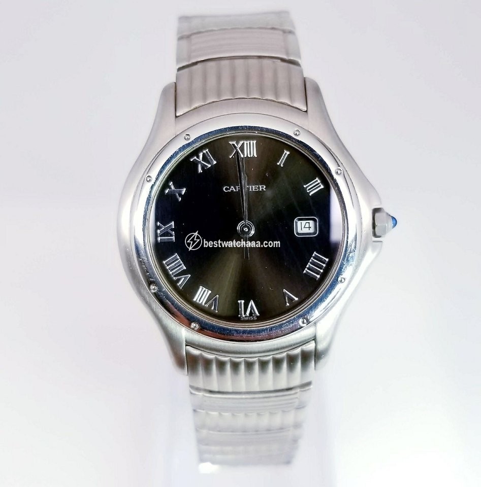 Cartier Cougar Mens watch Unisex Quartz Steel 987904C