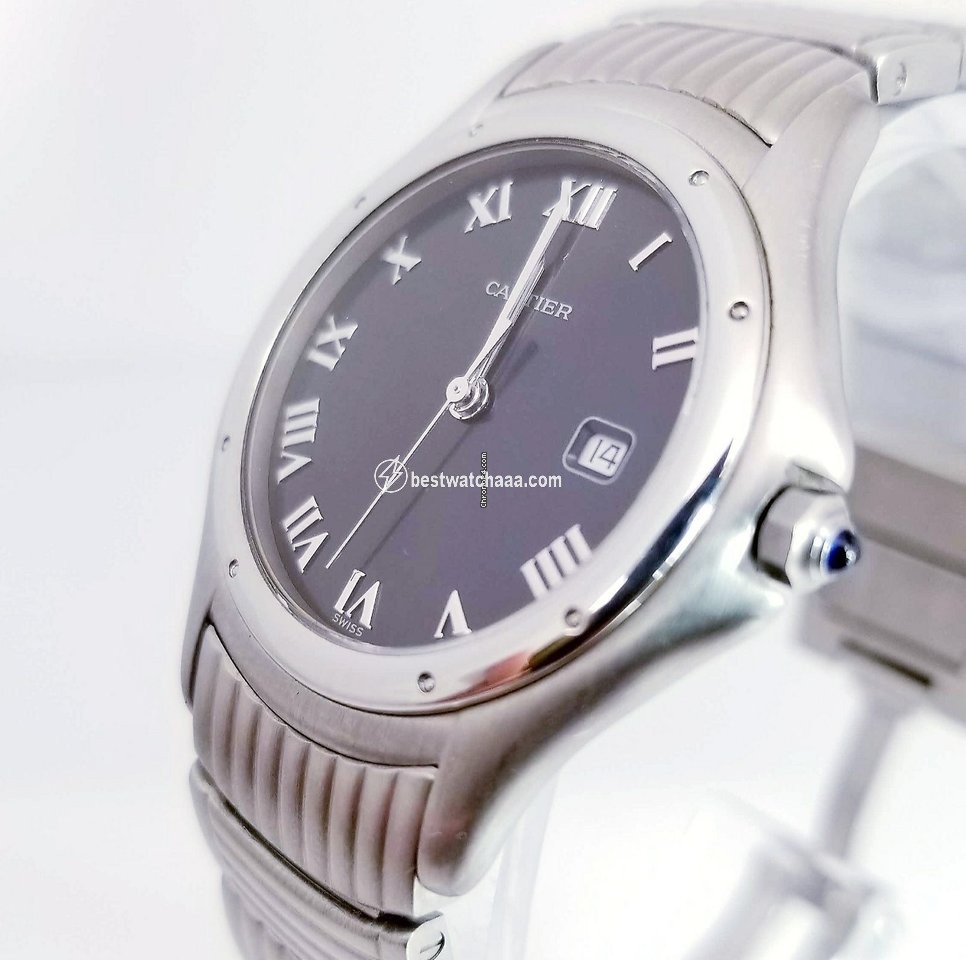 Cartier Cougar Mens watch Unisex Quartz Steel 987904C - gallery