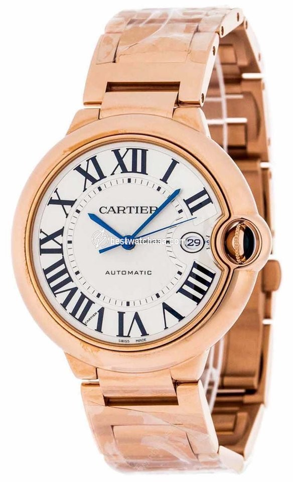 Cartier Ballon Bleu 42mm Mens watch Unisex Automatic Rose gold W69006Z2