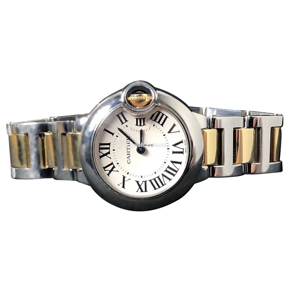 Cartier Ballon Bleu 28mm Womens watch Quartz Gold Steel W69007Z3