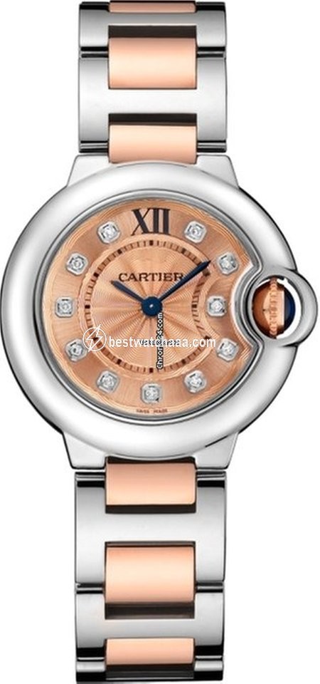 Cartier Ballon Bleu 28mm Womens watch Quartz Gold Steel WE902052