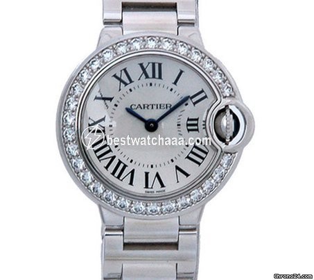 Cartier Ballon Bleu 28mm Womens watch Quartz White gold WE9003Z3