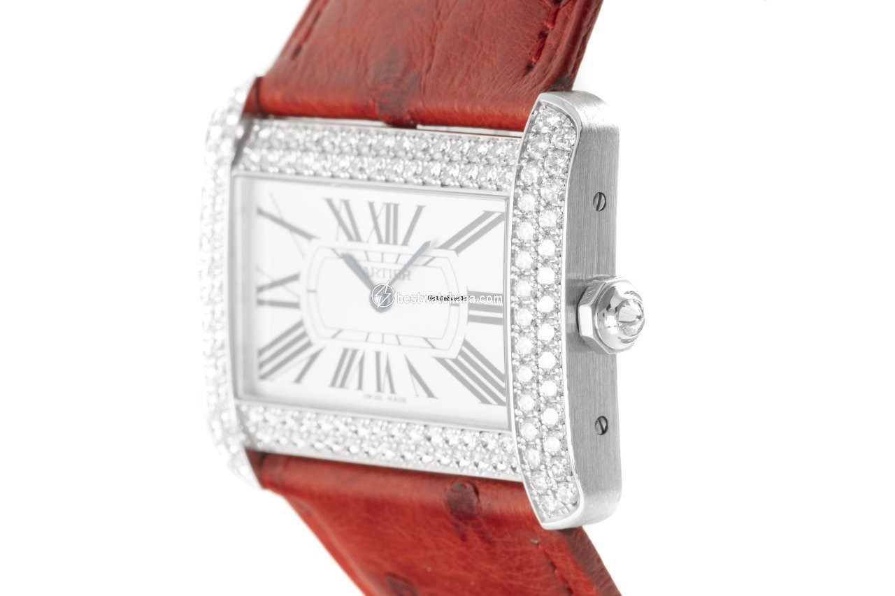 Cartier Tank Divan Womens watch Quartz White gold 2614 - gallery