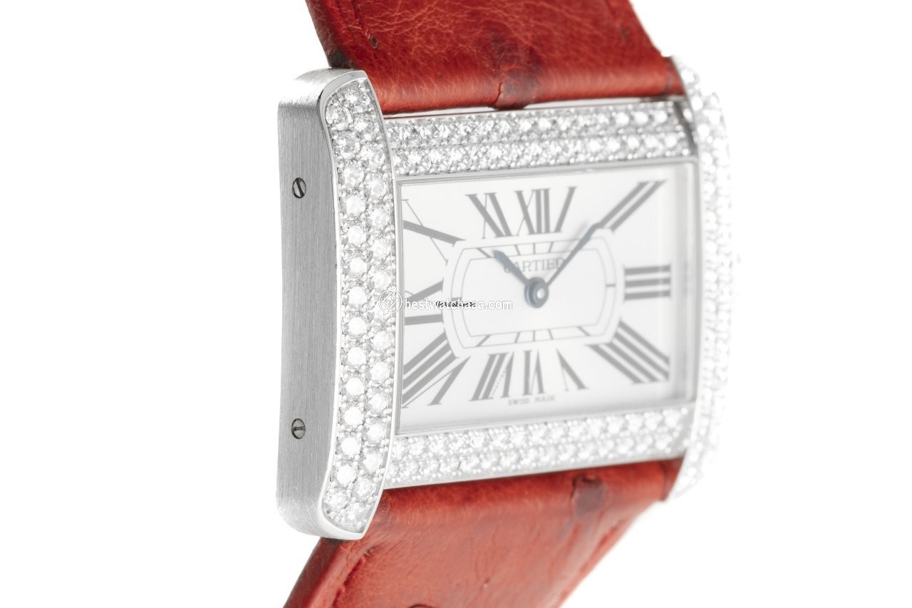 Cartier Tank Divan Womens watch Quartz White gold 2614 - gallery