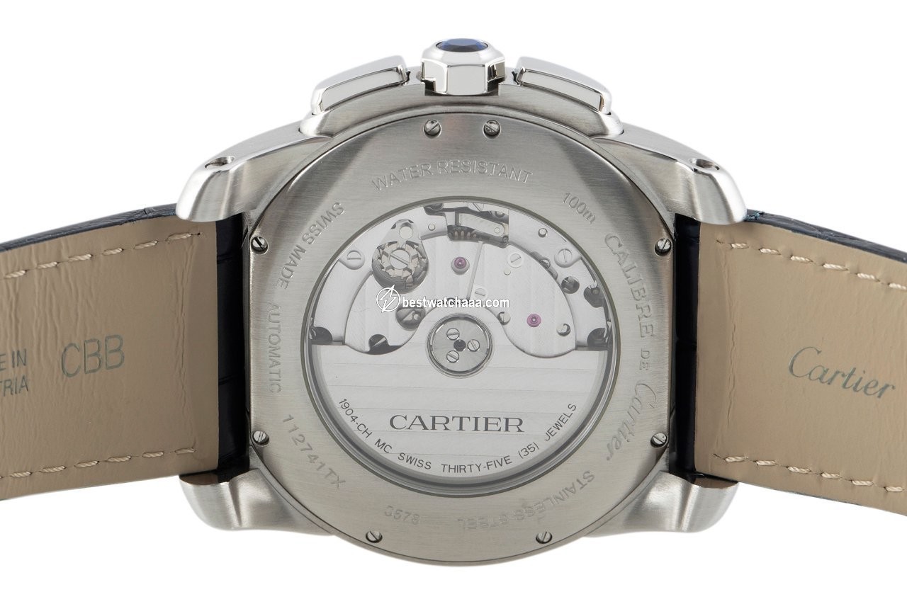 Cartier Calibre de Cartier Chronograph Mens watch Unisex Automatic Gold Steel W7100042 - gallery