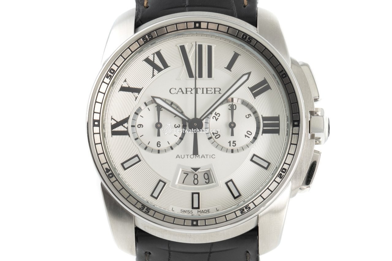 Cartier Calibre de Cartier Chronograph Mens watch Unisex Automatic Steel W7100046