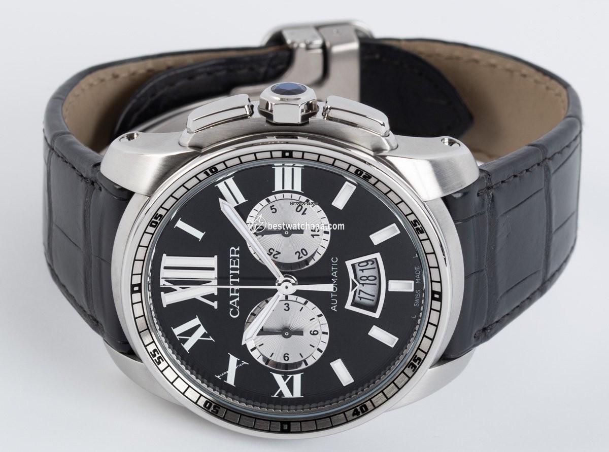 Cartier Calibre de Cartier Chronograph Mens watch Unisex Automatic Steel W7100060 - gallery
