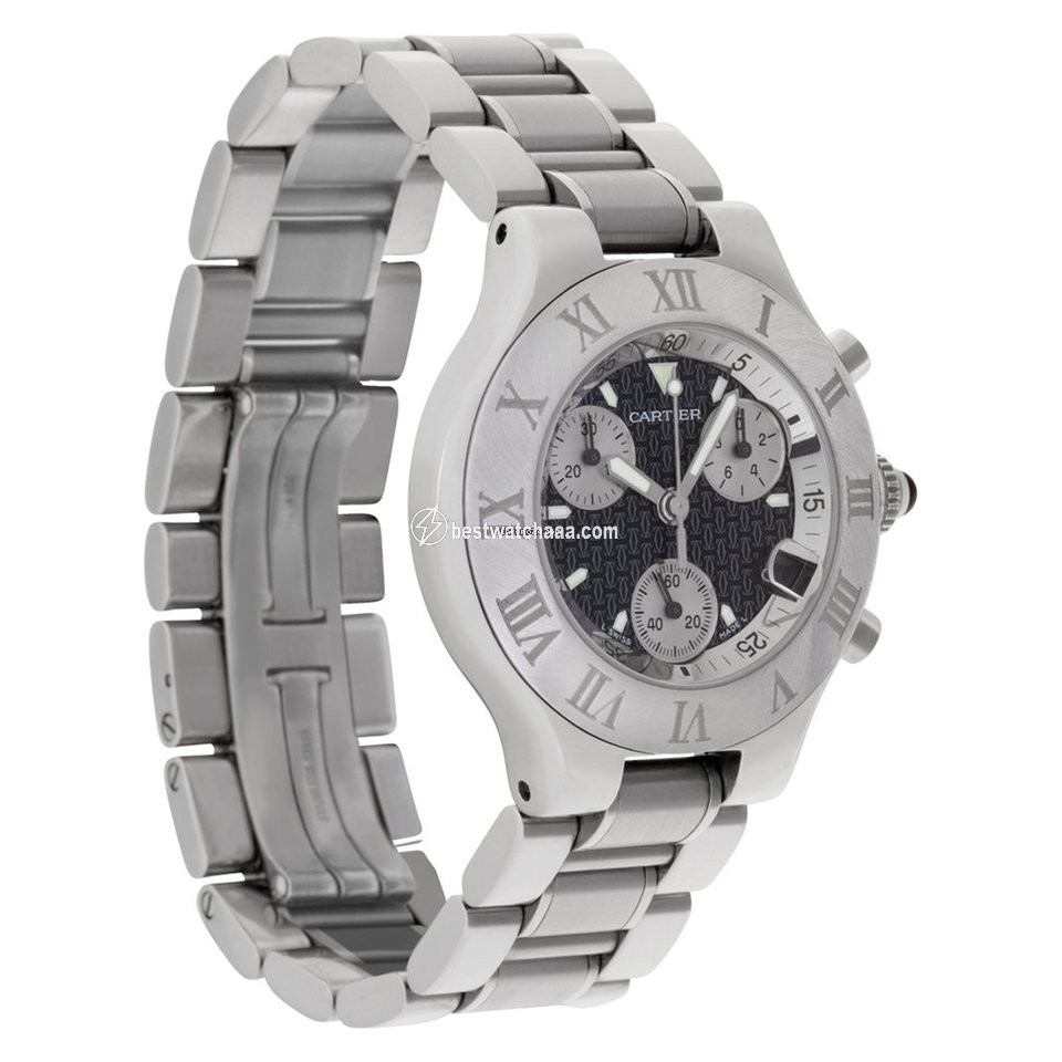 Cartier 21 Chronoscaph Mens watch Unisex Quartz Steel W10172T2 - gallery