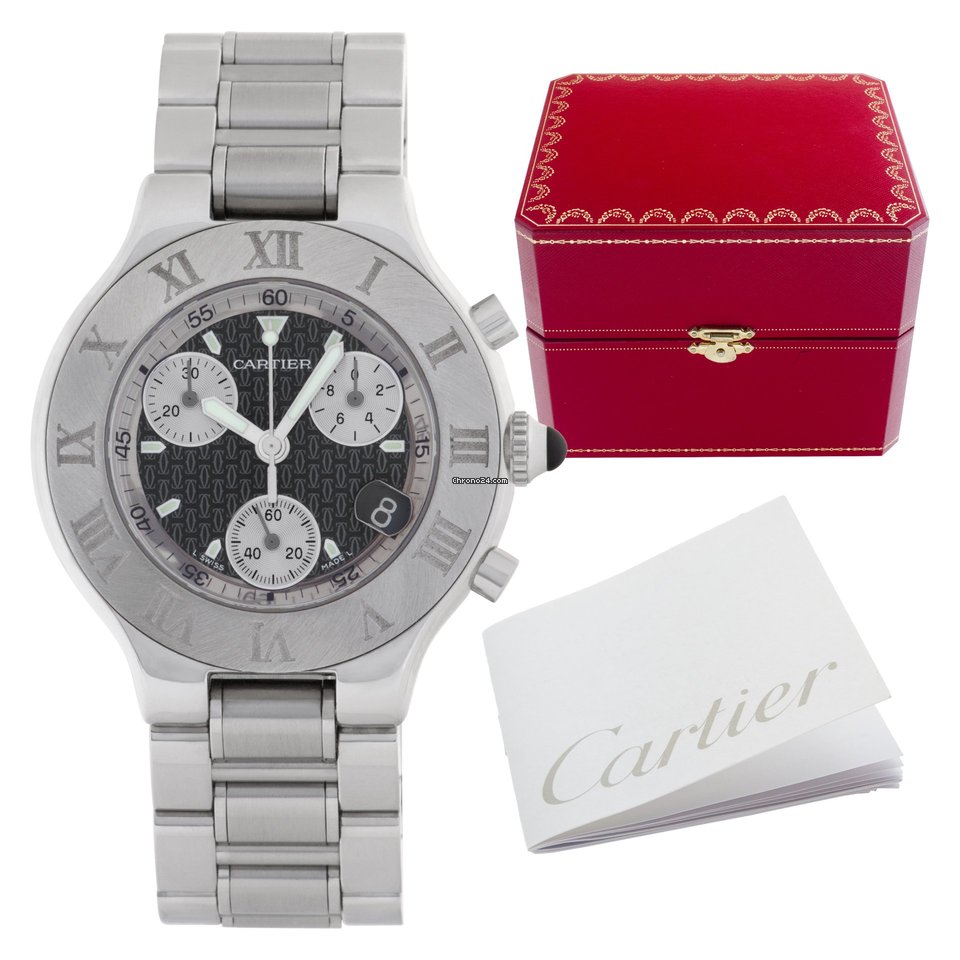Cartier 21 Chronoscaph Mens watch Unisex Quartz Steel W10172T2 - gallery