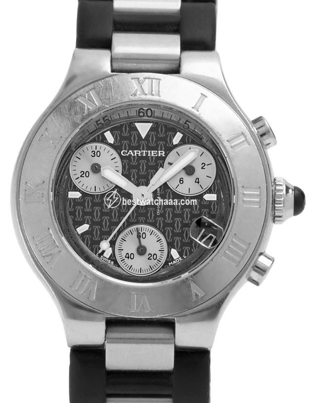 Cartier 21 Chronoscaph Mens watch Unisex Quartz Steel 2996