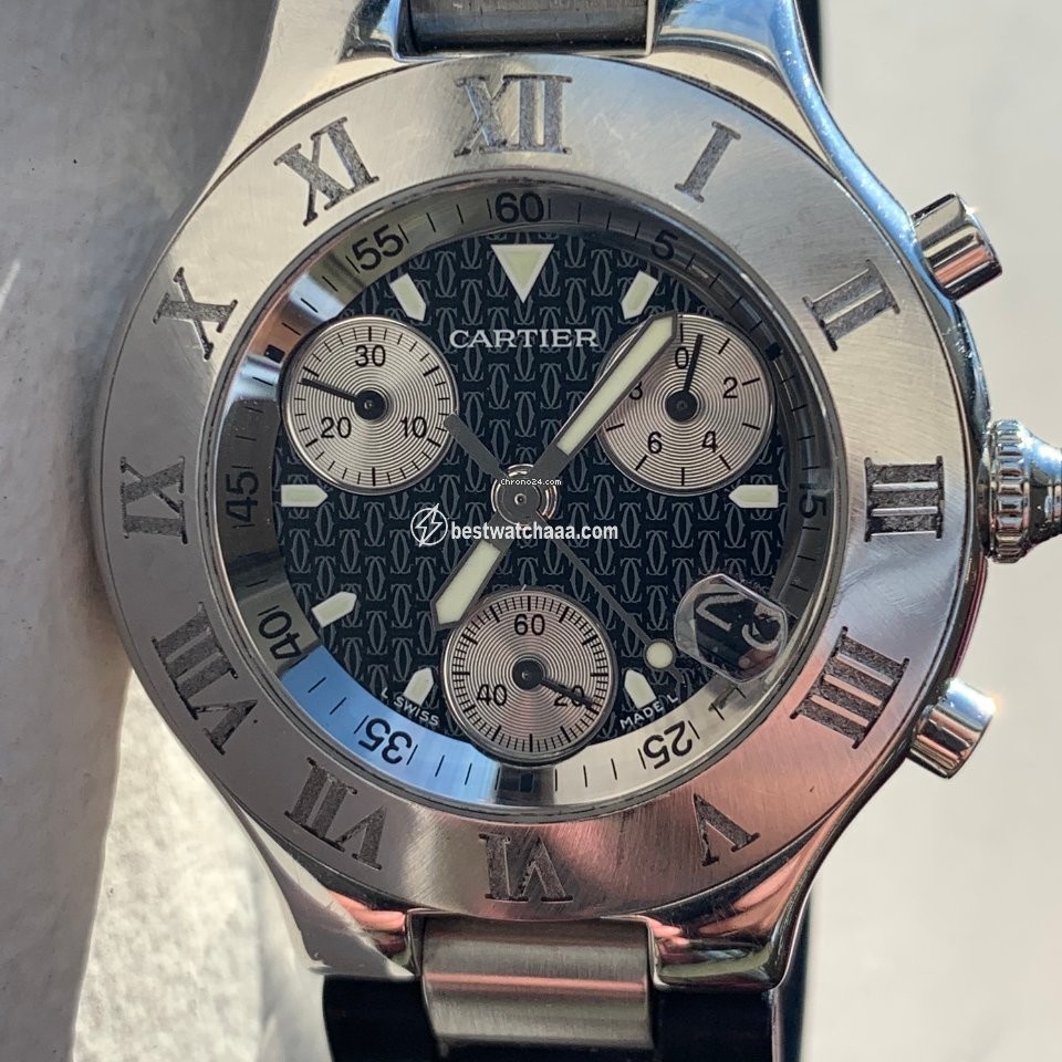 Cartier 21 Chronoscaph Mens watch Unisex Quartz Steel W10198U2