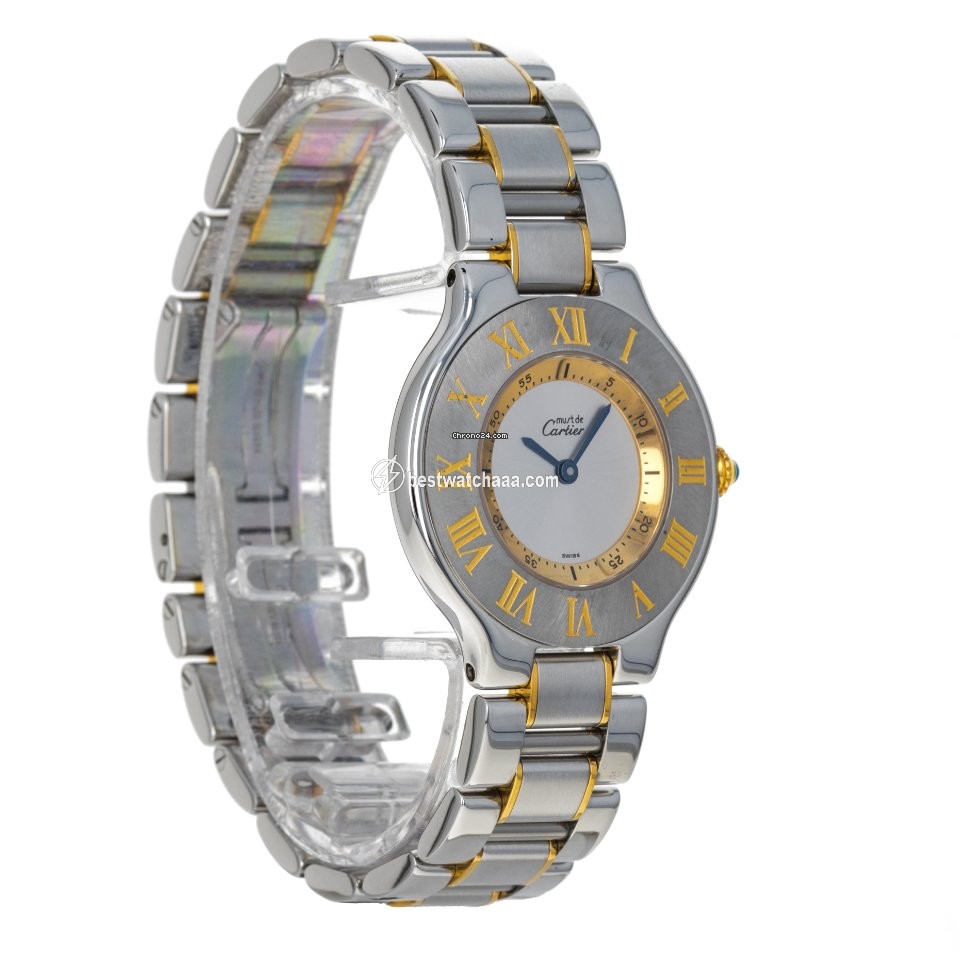 Cartier 21 Must de Cartier Womens watch Quartz Gold Steel W10072R6 1330 - gallery