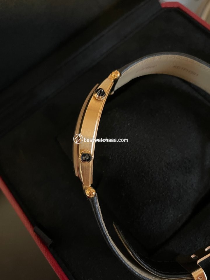 Cartier Tonneau Mens watch Unisex Manual winding Rose gold Cartier 2805 CPCP - gallery