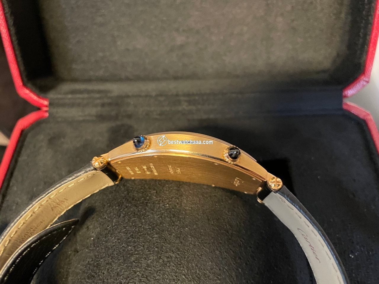 Cartier Tonneau Mens watch Unisex Manual winding Rose gold Cartier 2805 CPCP - gallery