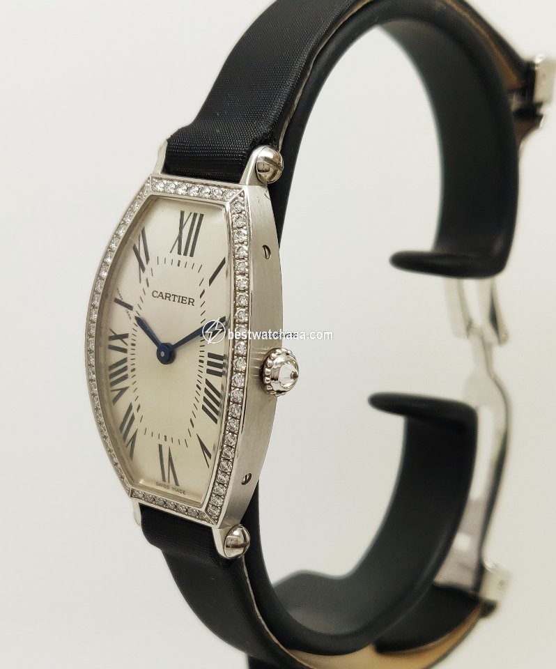Cartier Tonneau Womens watch Manual winding White gold 2711 - gallery