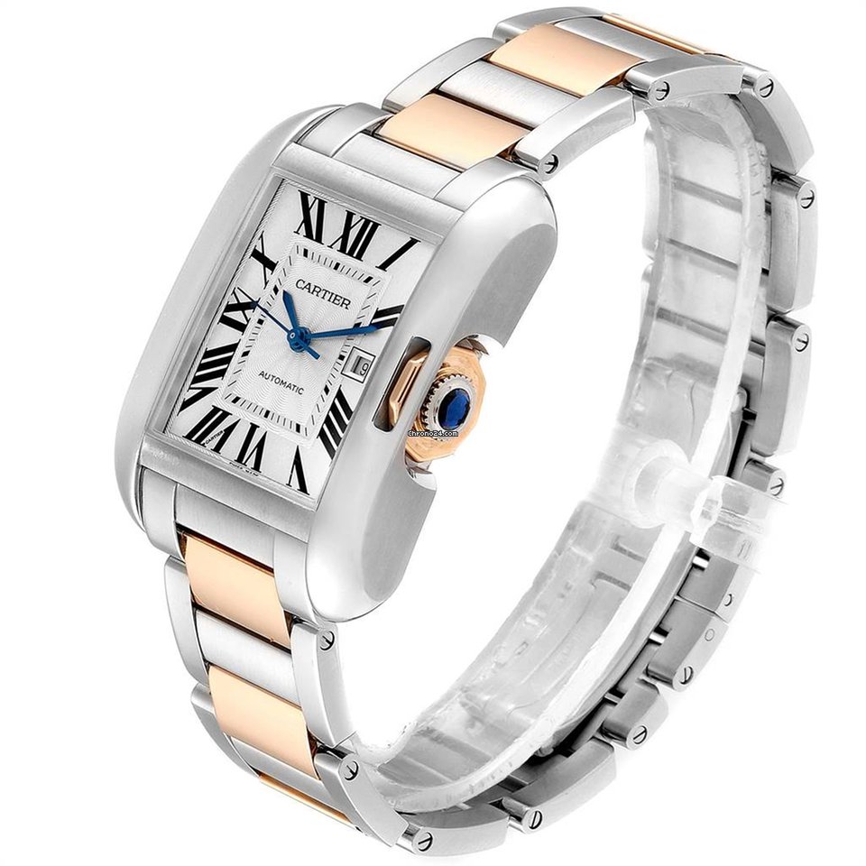 Cartier Tank Anglaise Mens watch Unisex Automatic Gold Steel W5310007 - gallery