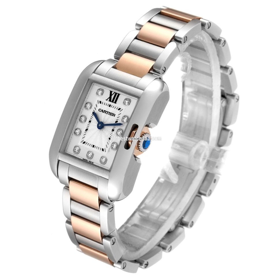 Cartier Tank Anglaise Womens watch Quartz Gold Steel WT100024 - gallery