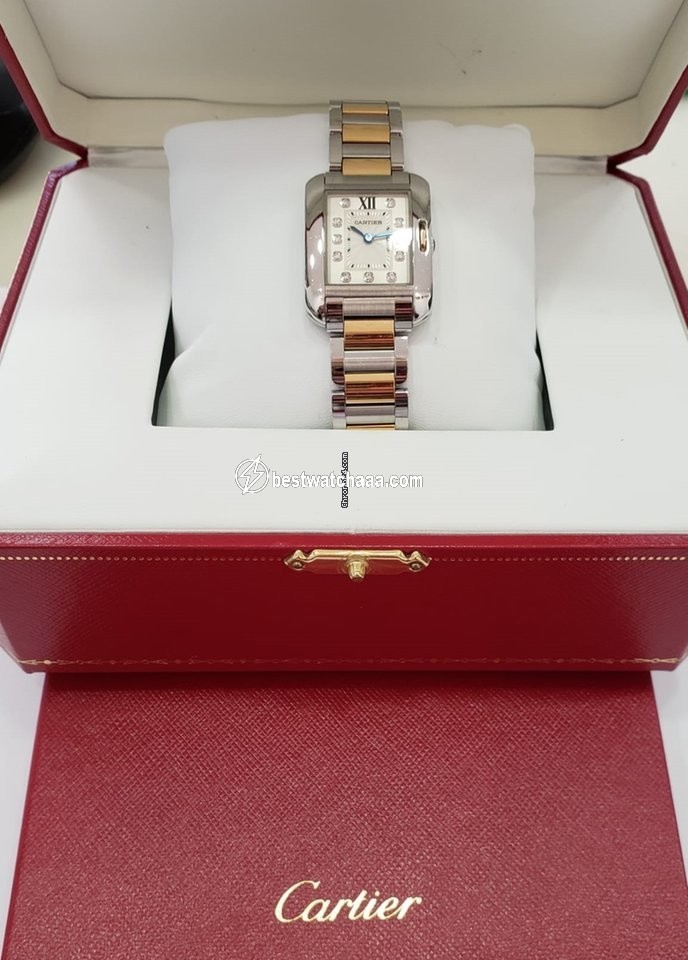 Cartier Tank Anglaise Womens watch Quartz Gold Steel 3485 - gallery