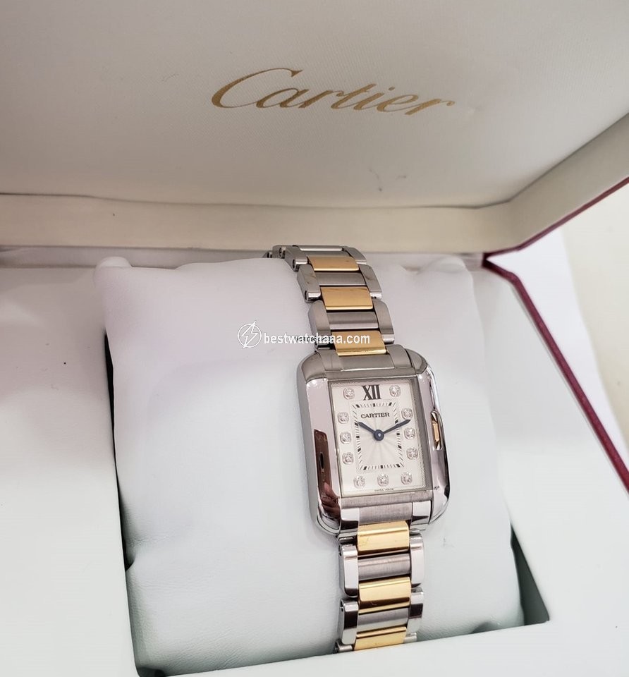 Cartier Tank Anglaise Womens watch Quartz Gold Steel 3485 - gallery
