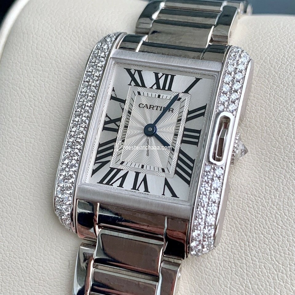 Cartier Tank Anglaise Womens watch Quartz White gold WT100008