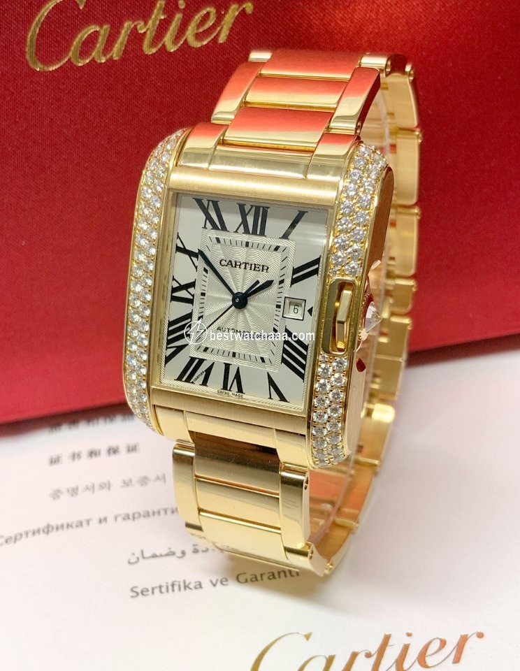 Cartier Tank Anglaise Womens watch Automatic Yellow gold wt100006