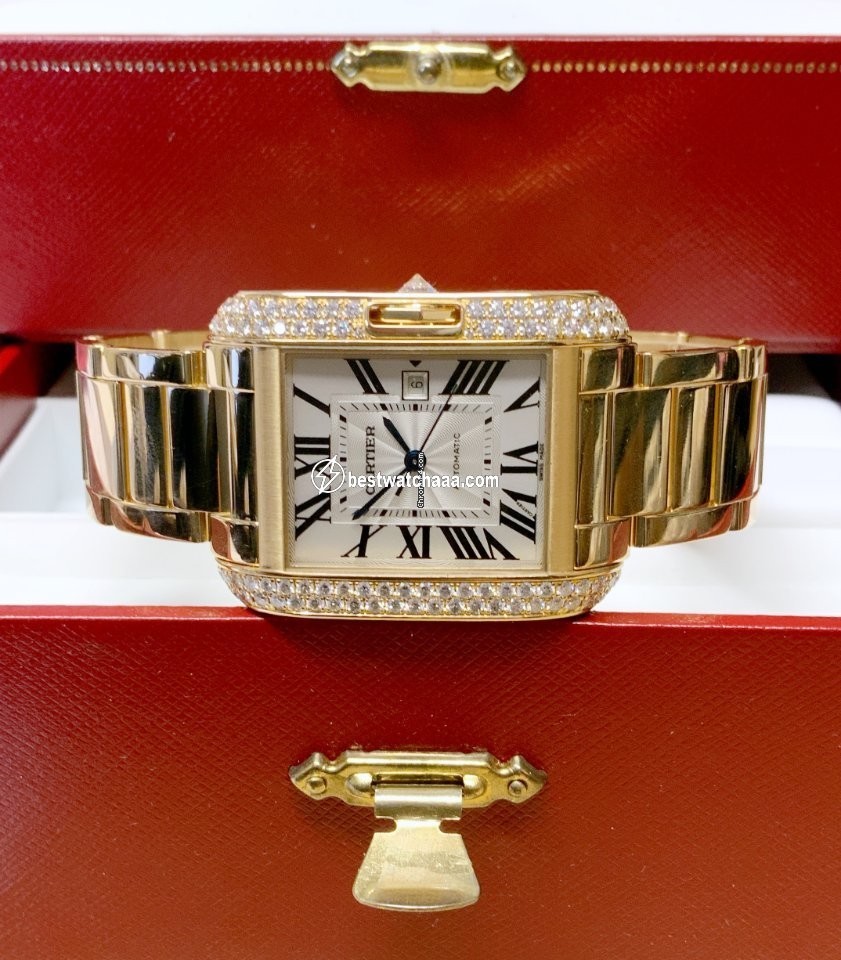 Cartier Tank Anglaise Womens watch Automatic Yellow gold wt100006 - gallery