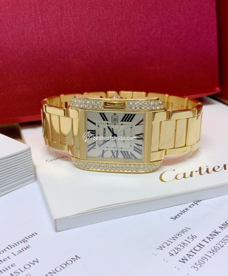 Cartier Tank Anglaise Womens watch Automatic Yellow gold wt100006 - gallery