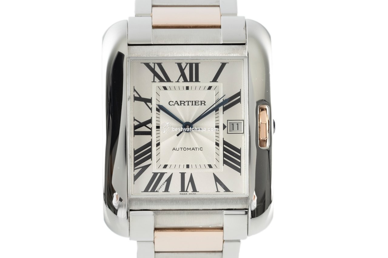 Cartier Tank Anglaise Mens watch Unisex Automatic Gold Steel 3507