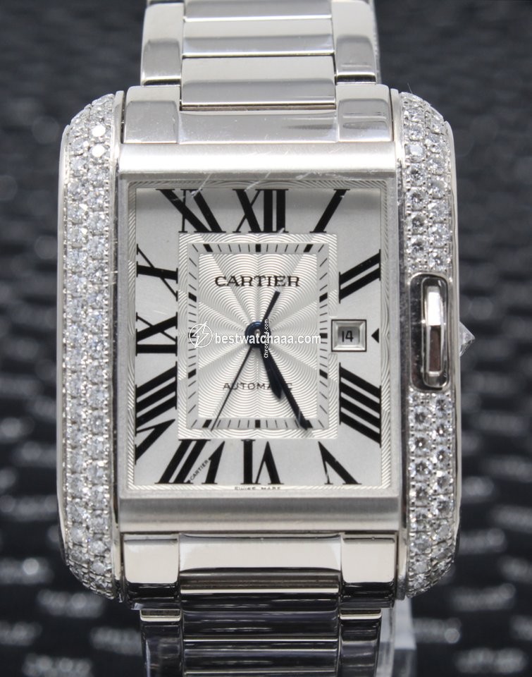 Cartier Tank Anglaise Mens watch Unisex Automatic White gold WT100009 - gallery