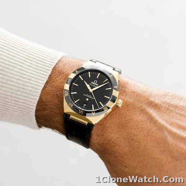 Omega Constellation Men Automatic Black Leather Watch O13163412101001