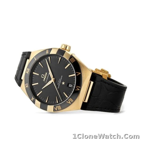 Omega Constellation Men Automatic Black Leather Watch O13163412101001