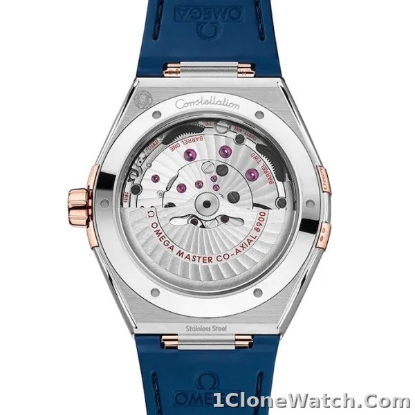Omega Constellation Men Automatic Blue Leather Watch O13123412103001