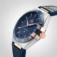 Omega Constellation Men Automatic Blue Leather Watch O13123412103001 - view 7