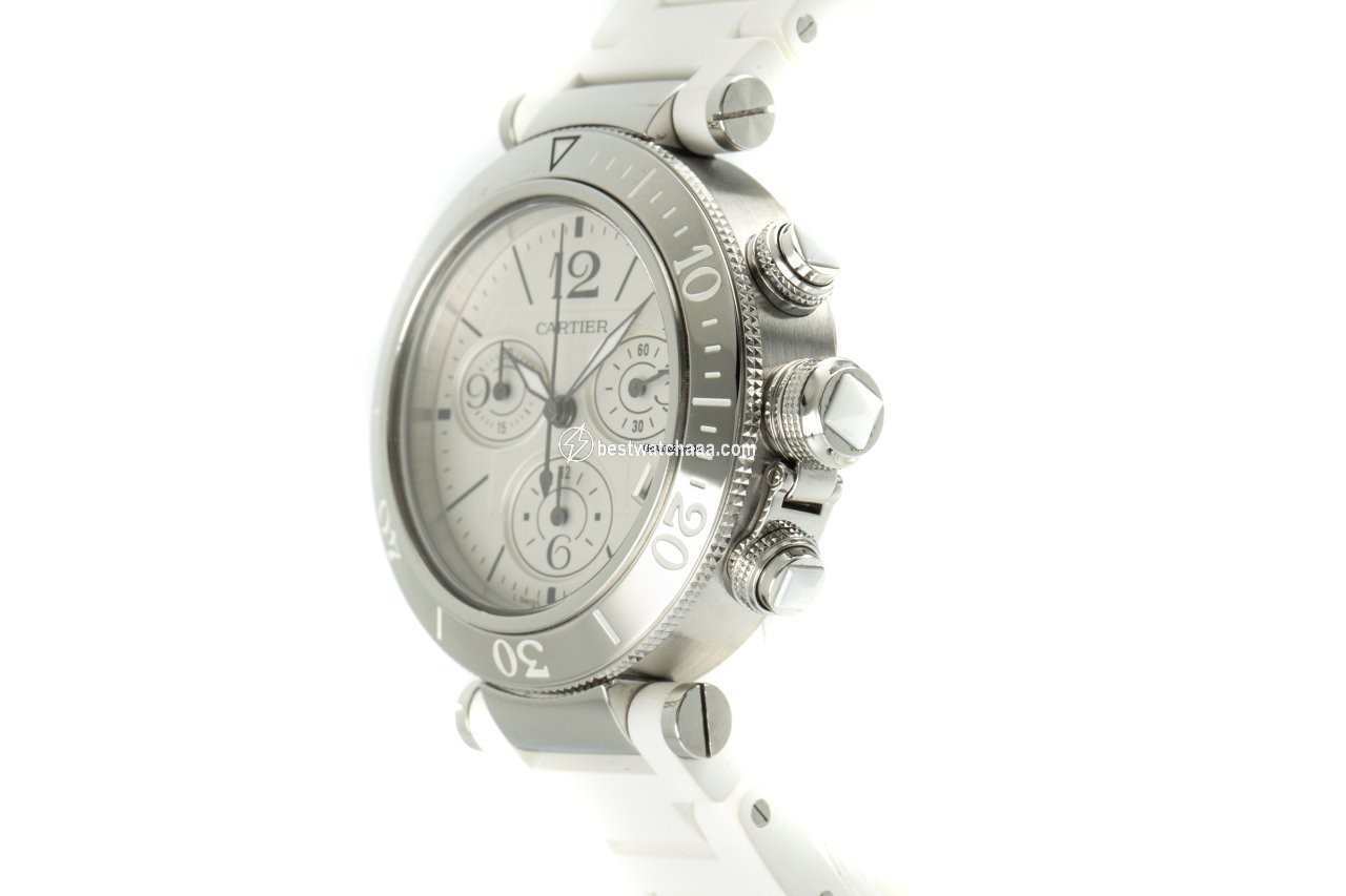 Cartier Pasha Seatimer Womens watch Quartz Steel 3129 - gallery