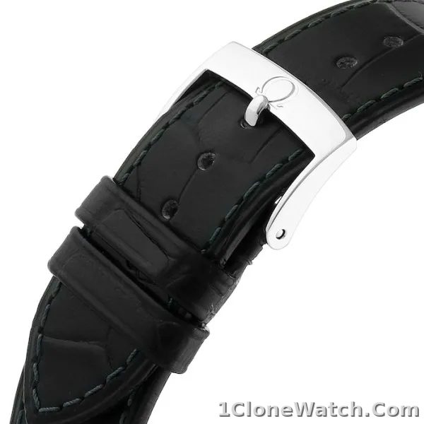 Omega De Ville Men Automatic Blue Leather Watch O42413402003001 - detail