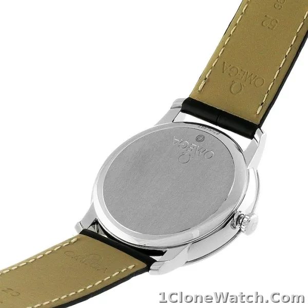 Omega De Ville Men Automatic Blue Leather Watch O42413402003001 - detail