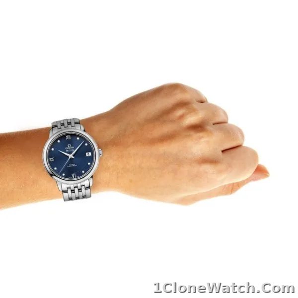 Omega De Ville Women Automatic Blue Stainless Steel Watch O42410332053001