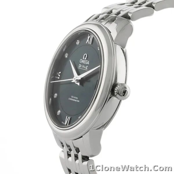 Omega De Ville Women Automatic Blue Stainless Steel Watch O42410332053001