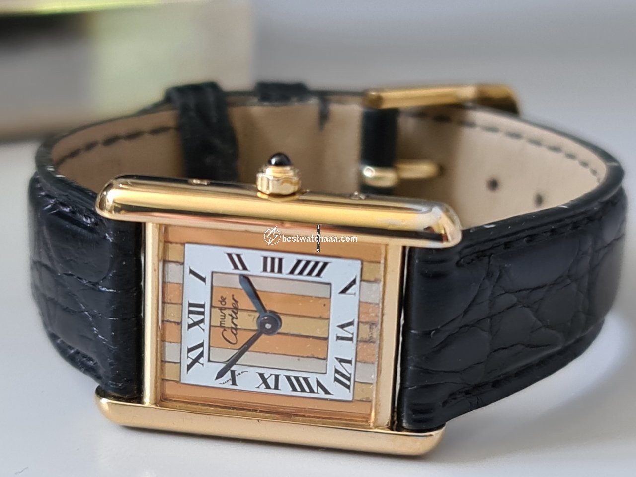 Cartier Tank Vermeil Womens watch Quartz Silver 3 66001