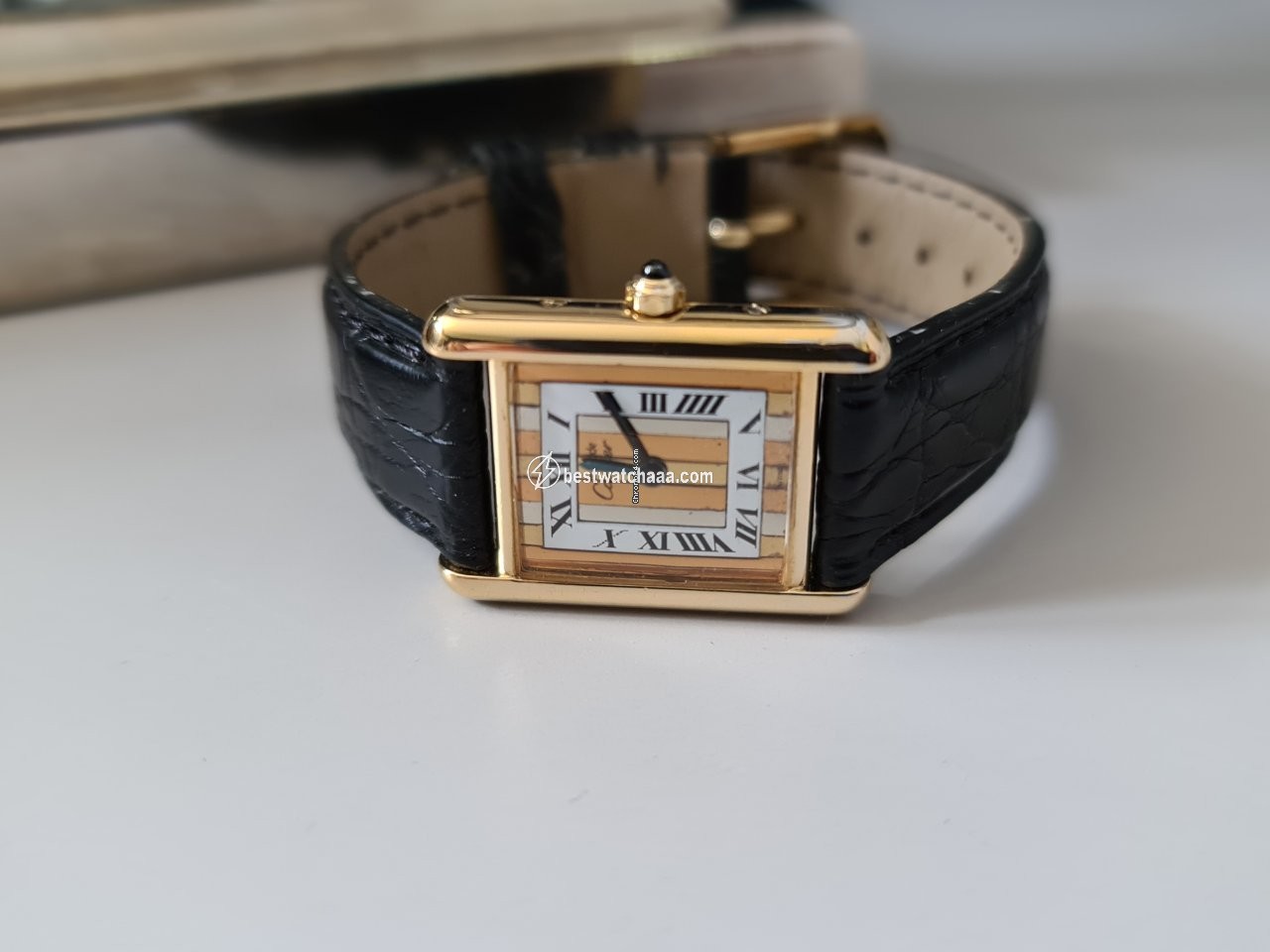 Cartier Tank Vermeil Womens watch Quartz Silver 3 66001 - gallery