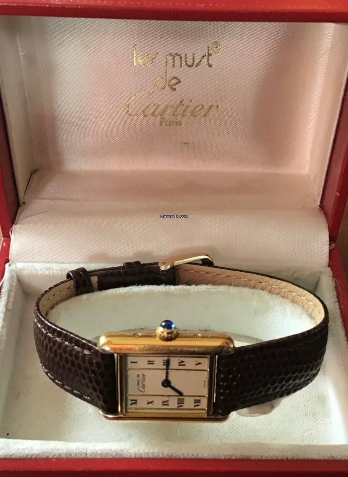 Cartier Tank Vermeil Womens watch Quartz Silver 5057001 - gallery