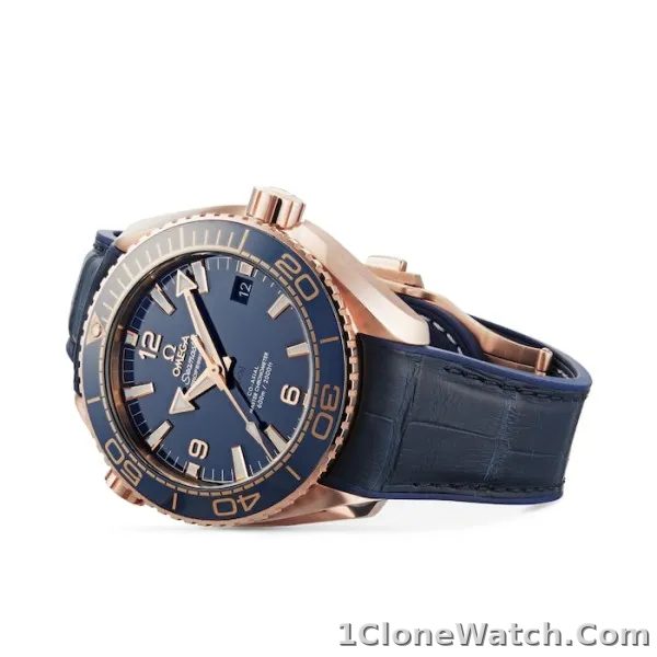 Omega Planet Ocean Men Automatic Blue Leather Watch O21563442103001