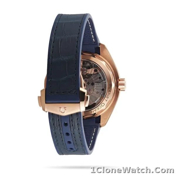 Omega Planet Ocean Men Automatic Blue Leather Watch O21563442103001