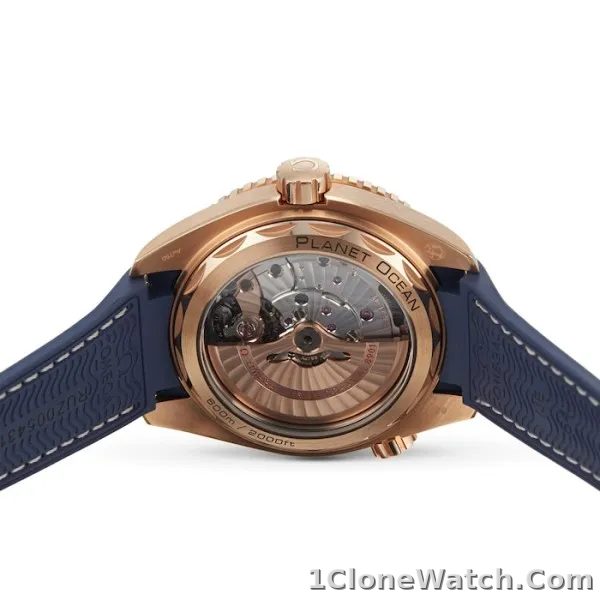 Omega Planet Ocean Men Automatic Blue Leather Watch O21563442103001