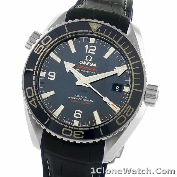 Omega Planet Ocean Men Automatic Blue Leather Watch O21533402003001 - detail