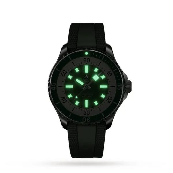 Breitling Superocean Men Automatic Green Rubber Watch A17376A31L1S1 - gallery
