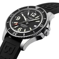 Breitling Superocean Men Automatic Black Rubber Watch A17366021B1S1 - view 4