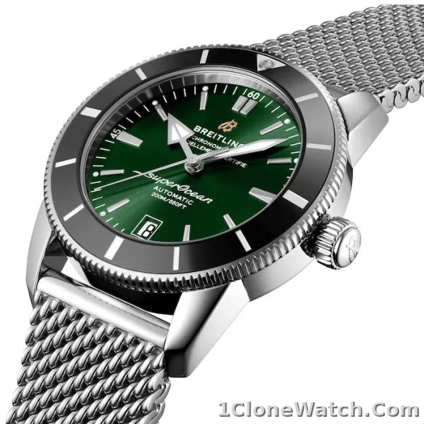 Breitling Superocean Heritage Men Automatic Green Stainless Steel Watch AB2010121L1A1