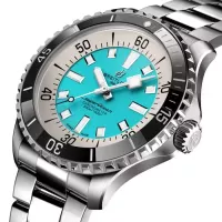Breitling Superocean Men Automatic Turquoise Stainless Steel Watch A17376211L2A1 - view 4