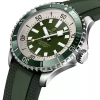 Breitling Superocean Men Automatic Green Rubber Watch A17376A31L1S1 - view 4